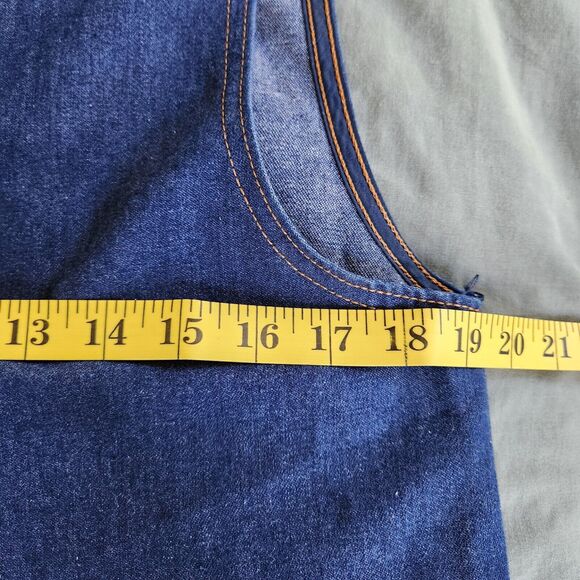 Med Vtg Denim Vest Union Made In USA Jean Buttons Missing RSC - Picture 6 of 10